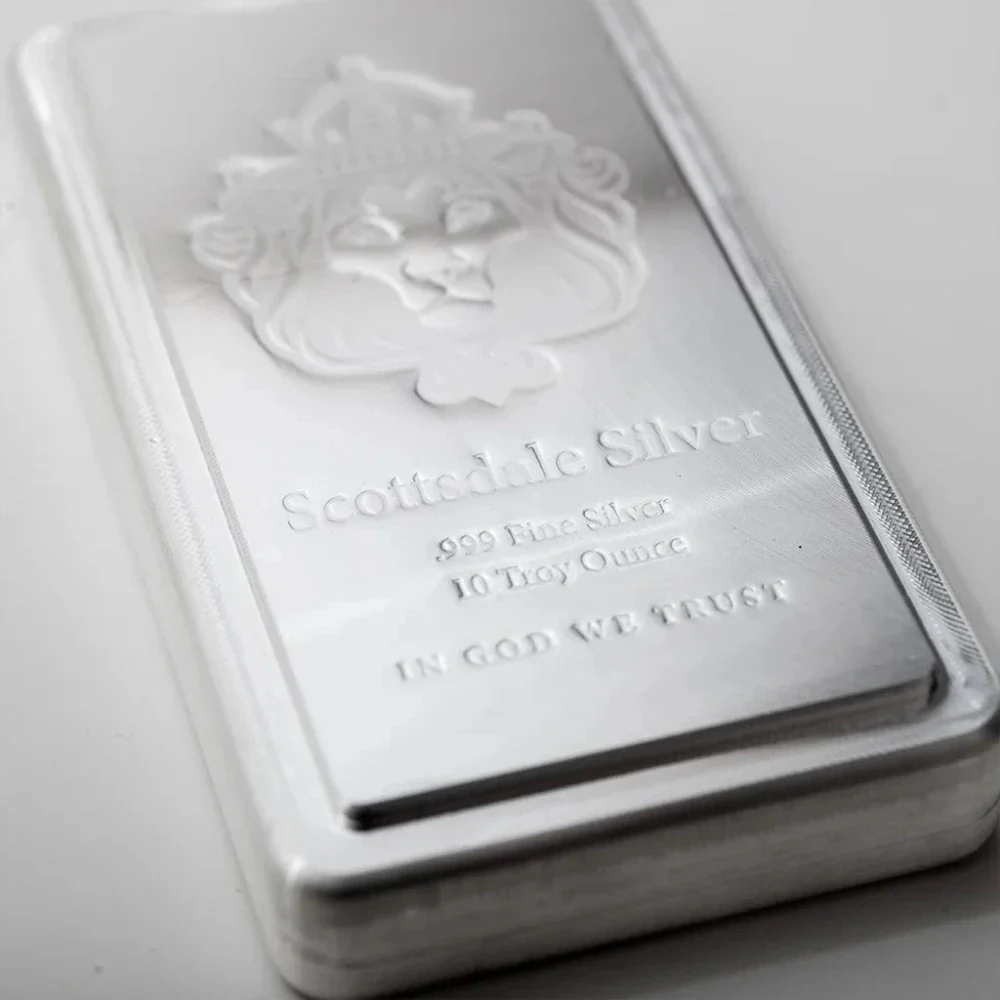 10 oz Silver Scottsdale Mint Stacker Bar (.999 Fine, BU) - Image 3