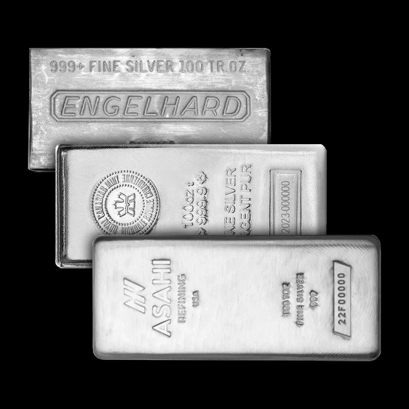 100 oz Silver Bar (Various Brands, .999)