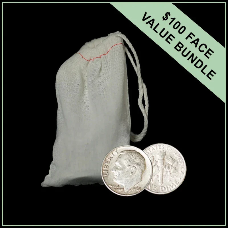 90% American Silver Dimes - $100 Face Value