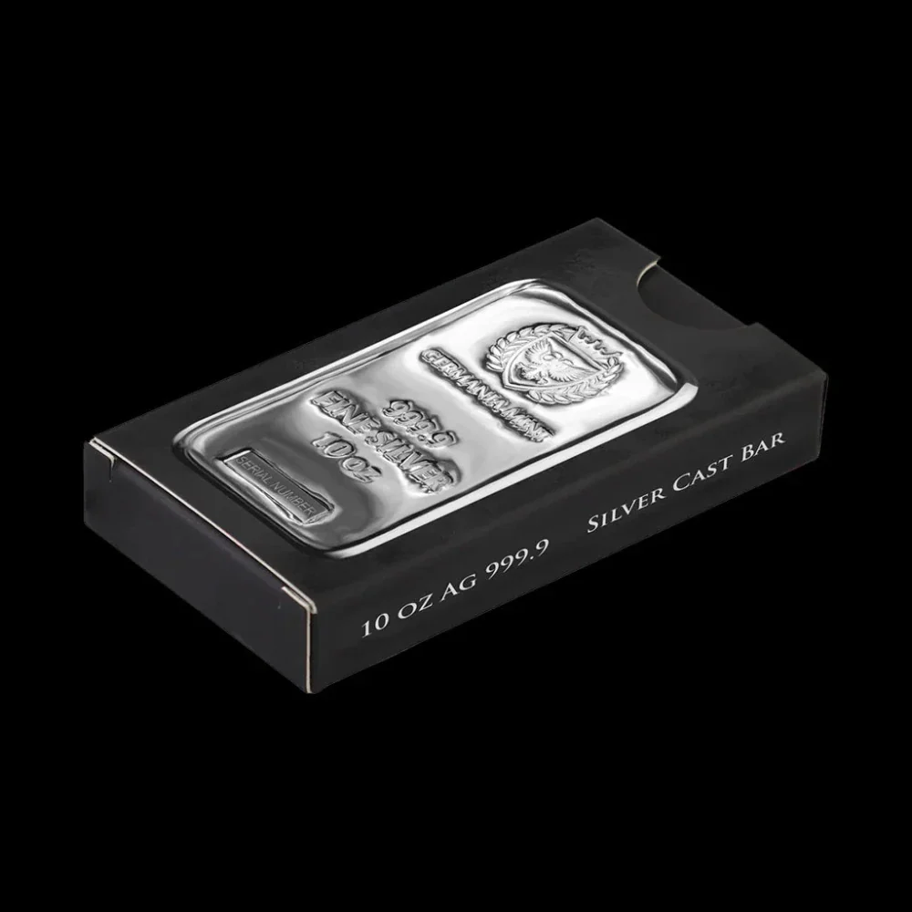 Germania Mint 10 oz Cast Silver Bar (.999 Hand-Poured) - Image 3
