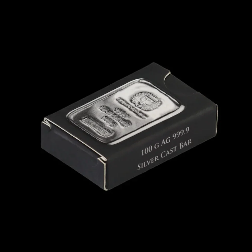 Germania Mint 100 Gram Cast Silver Bar (.999 Hand-Poured) - Image 3