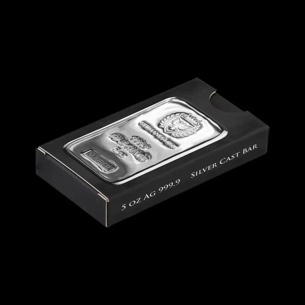Germania Mint 5 oz Cast Silver Bar (.999 Hand-Poured) - Image 3