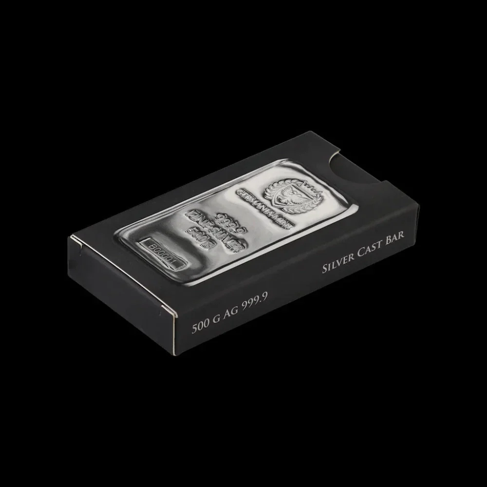 Germania Mint 500 Gram Cast Silver Bar (.999 Hand-Poured) - Image 3